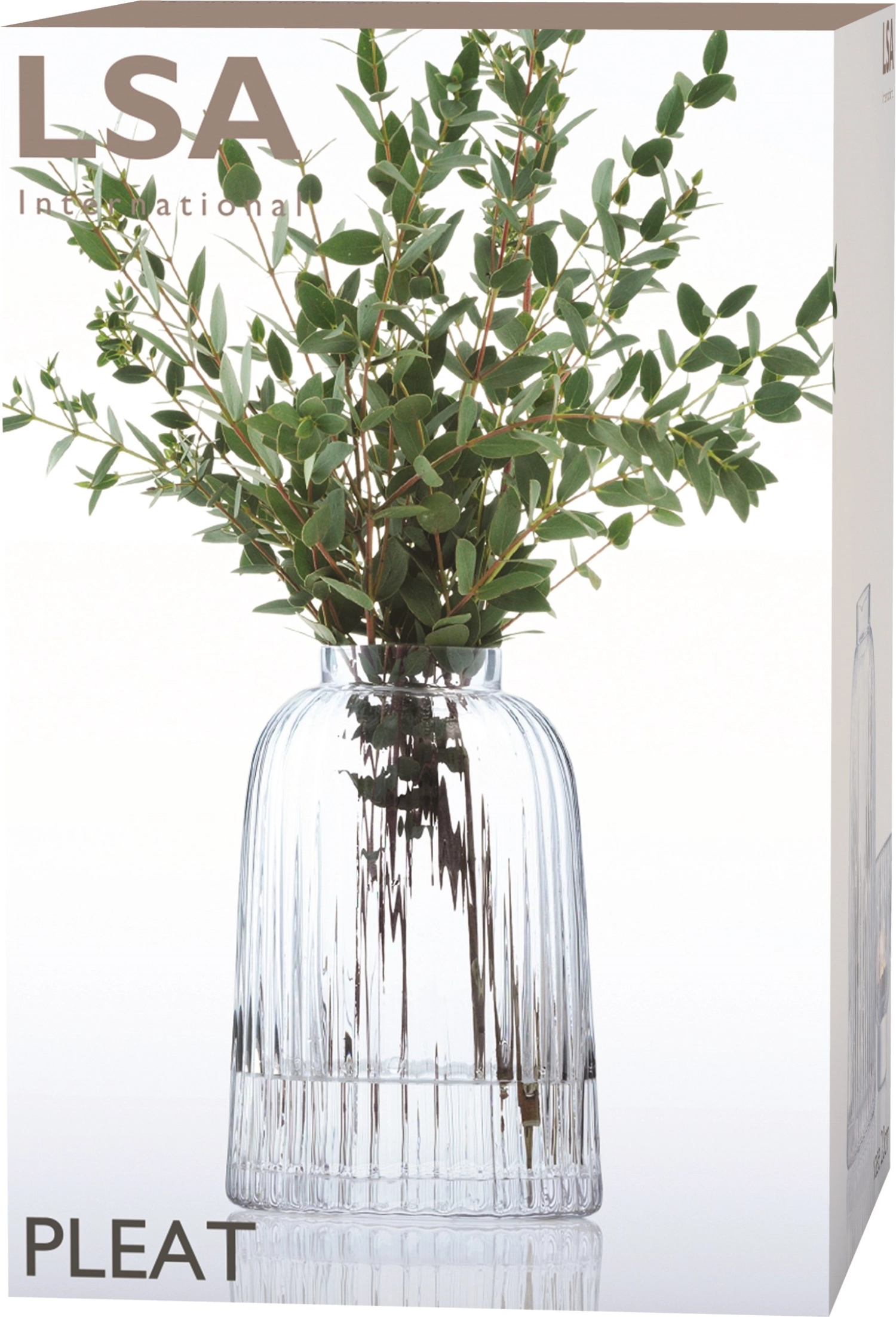 Pleat Vase H20cm transparent