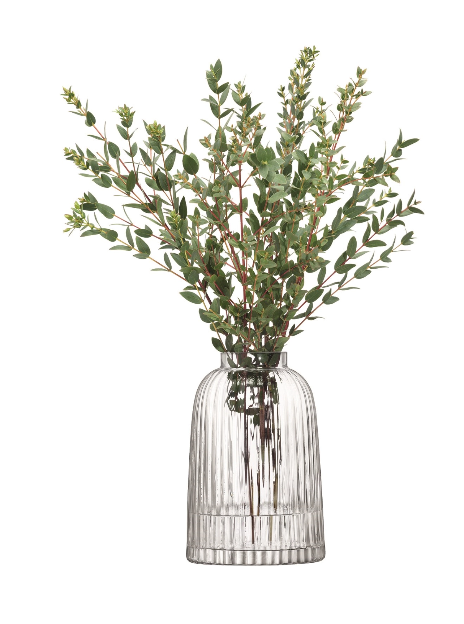 Pleat Vase H20cm transparent