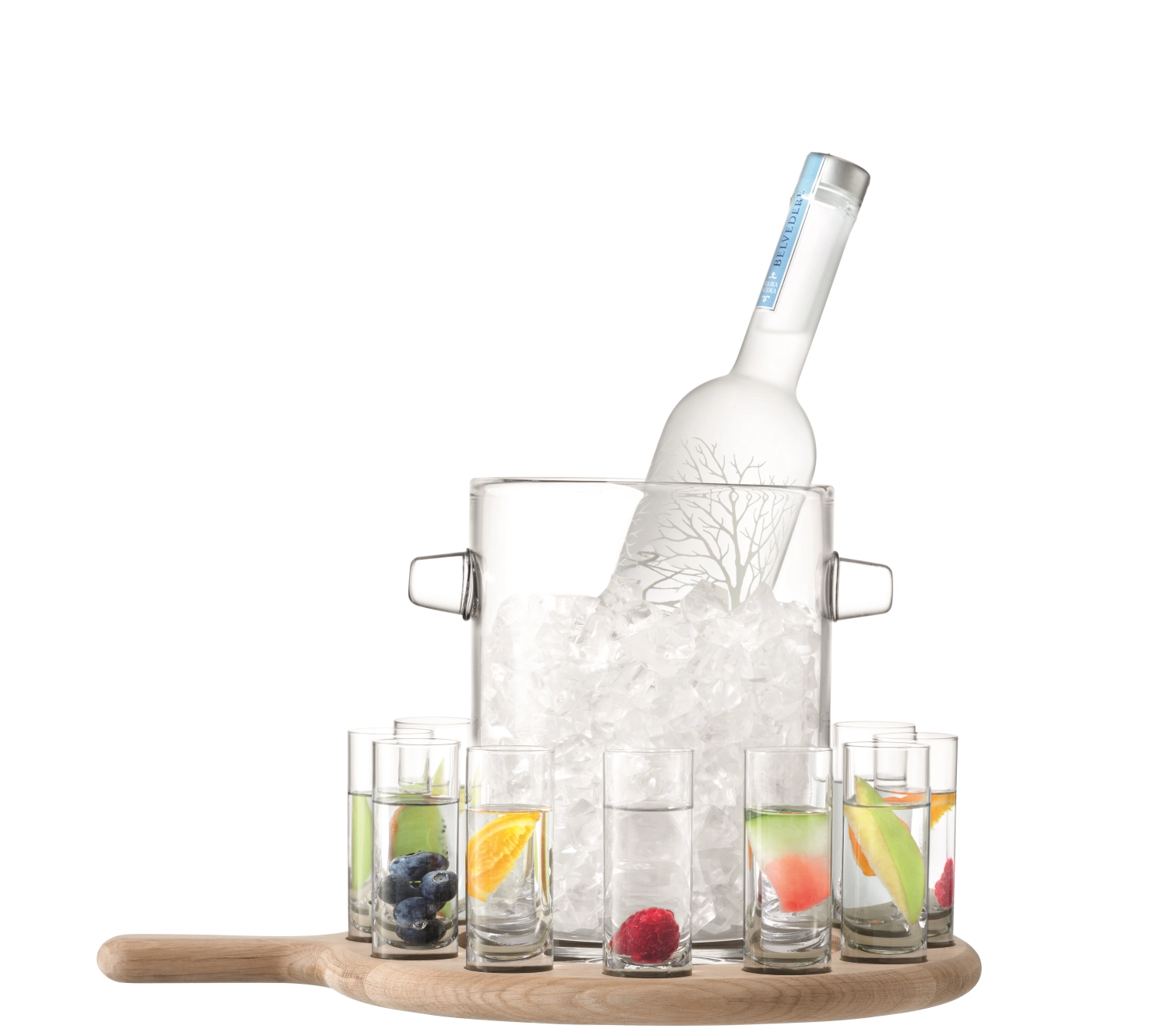 Paddle vodka service partie inférieure en chêne 38.5cm