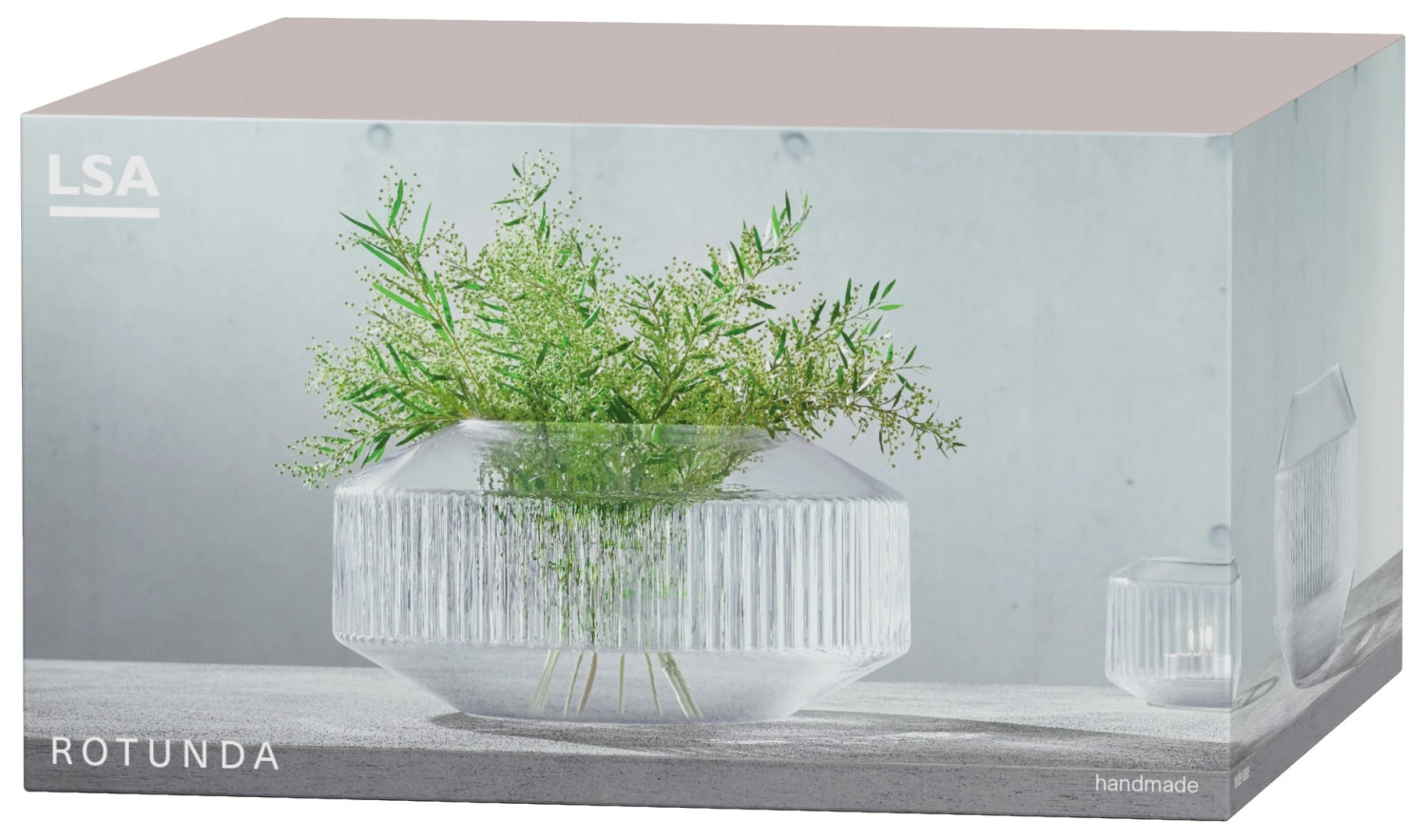 Rotunda vase large h14cm clair