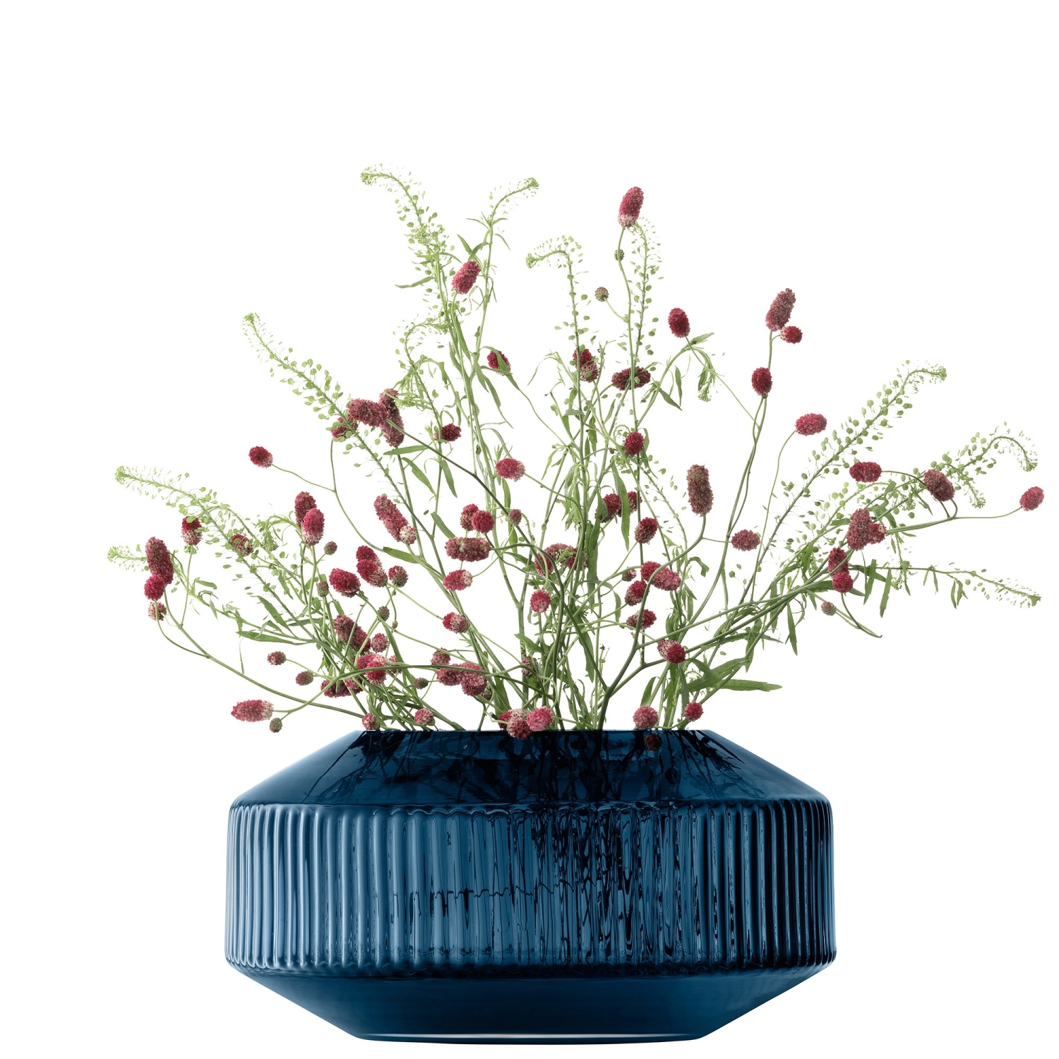 Rotunda vase large h14cm bleu saphir