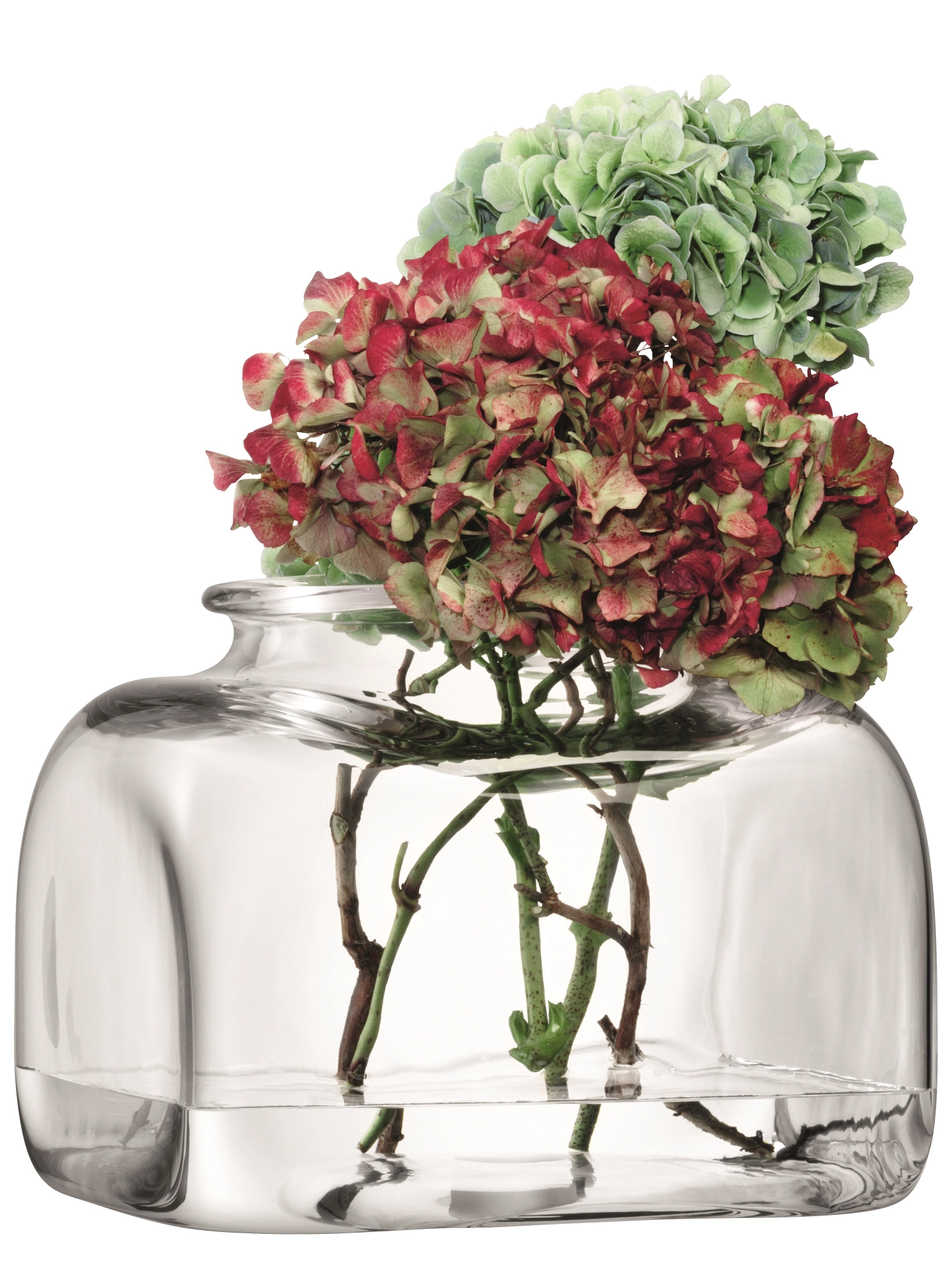 Umberto vase h25cm transparent