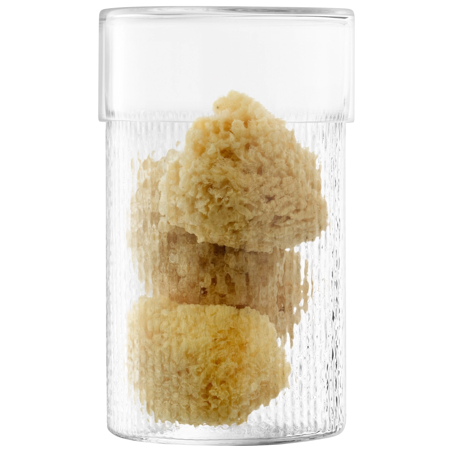 Wicker récipient avec couvercle ø15cm h24.5cm - clair