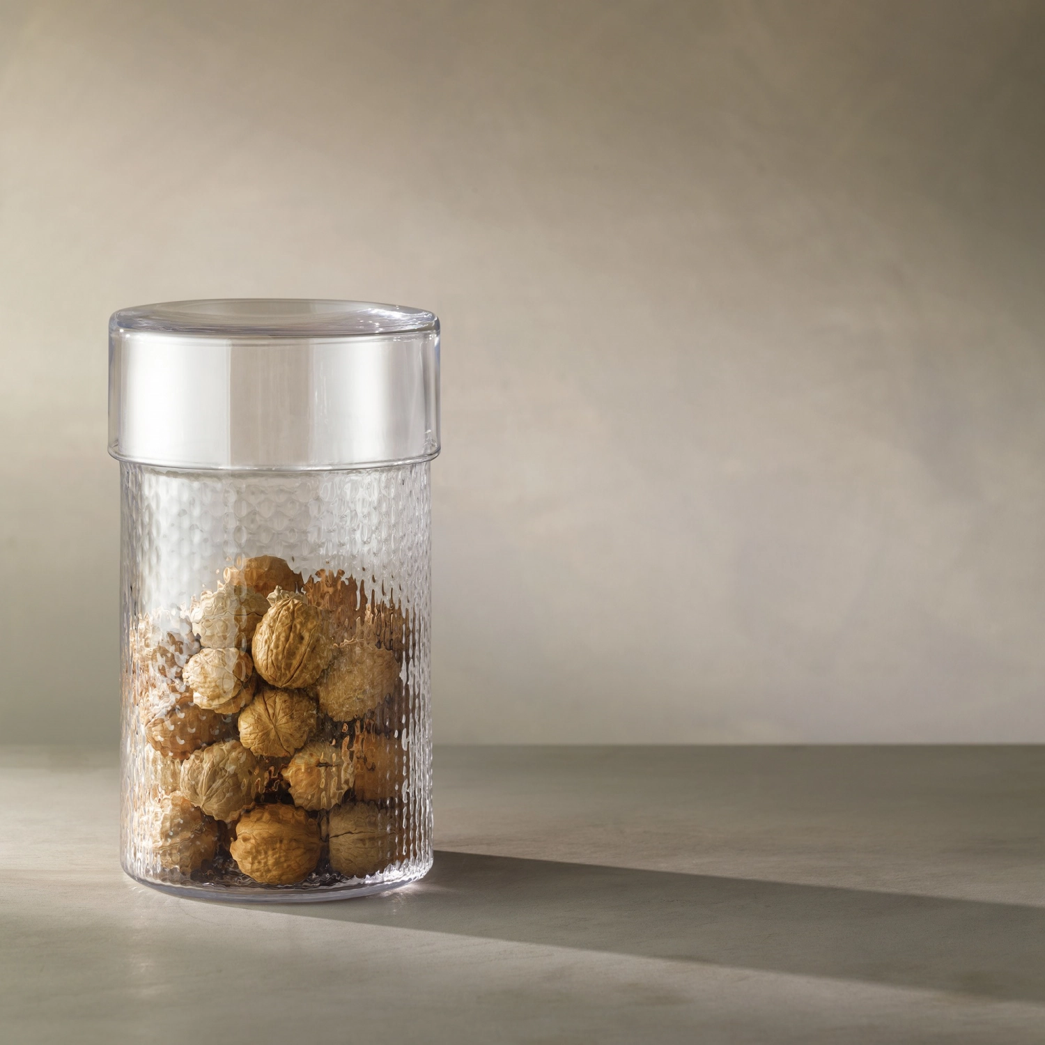 Wicker récipient avec couvercle ø15cm h24.5cm - clair