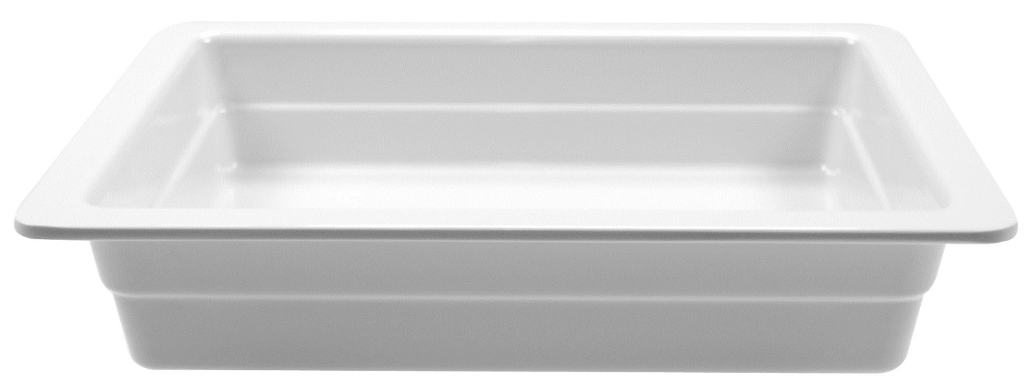 Bac GN mélamine 1/2 65 mm blanc 32.5x26.5cm H6.5cm
