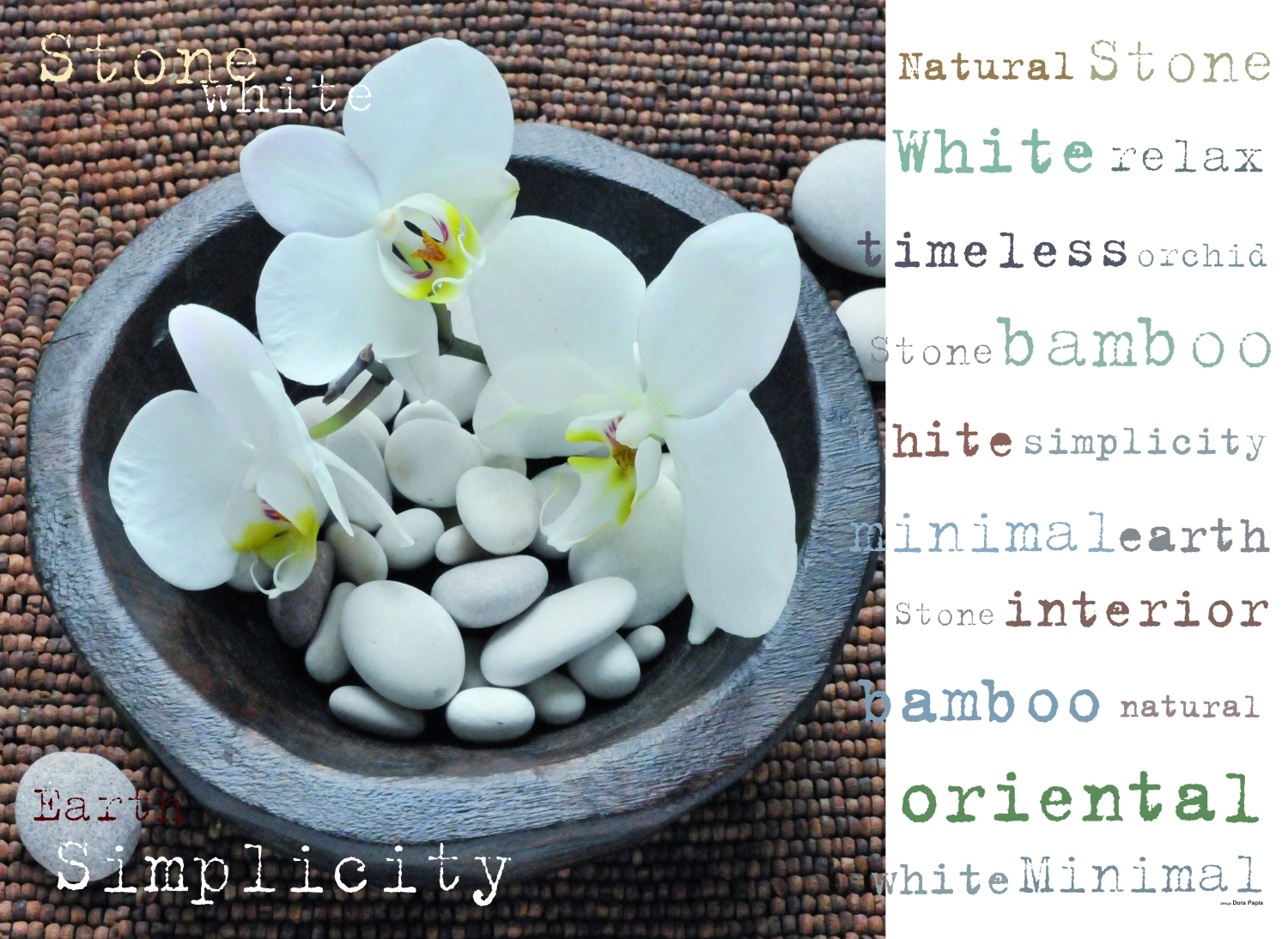 Set de table orchid and stones 45x30cm