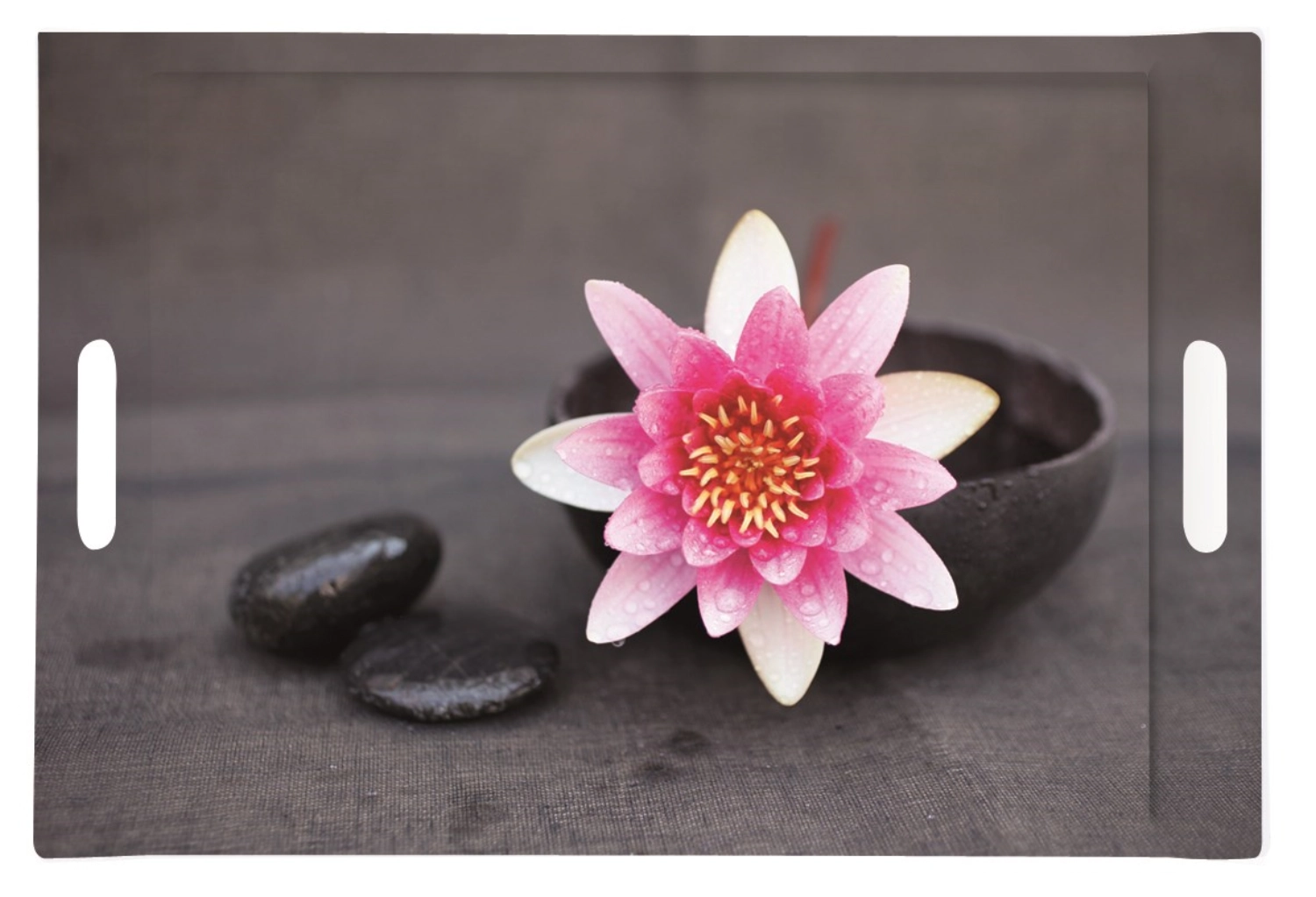 Plateau Nymphea a. poignées 40x27cm