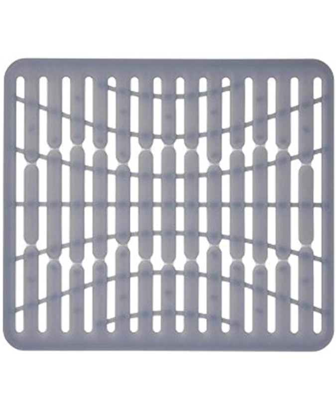 Tapis d'évier en silicone, gris, petit, 32x28 cm