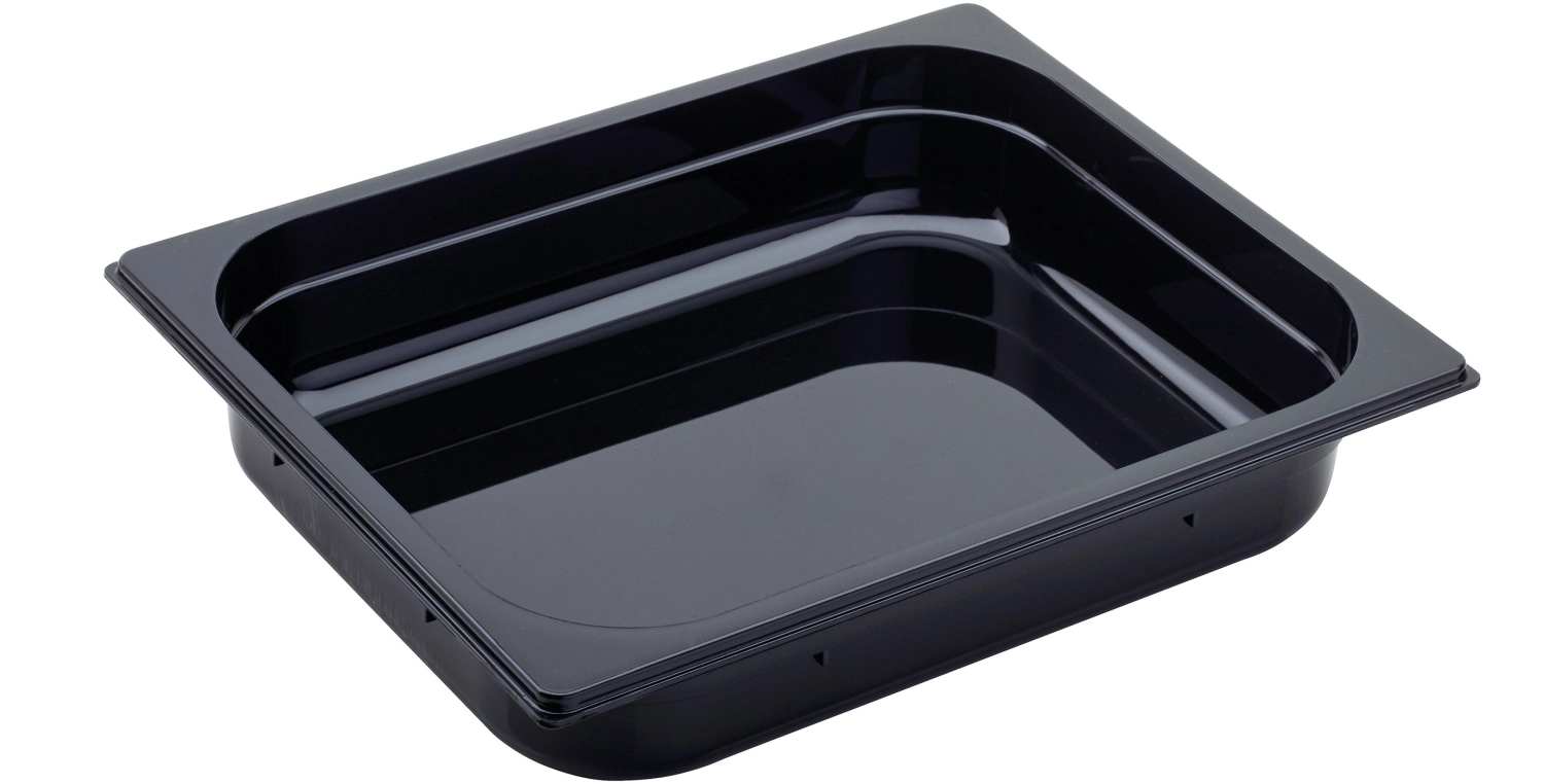 Bac gn 1/2 65 polycarbonate noir 32.5x26.5cm h6.5cm