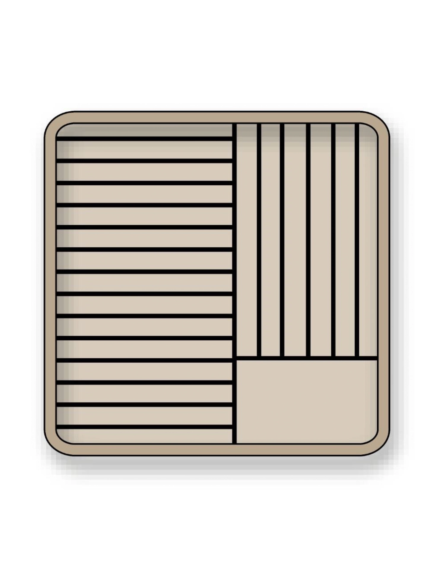 Tellerkorb geschlossen D23 bis 25cm H max 2.5cm für 21Teller