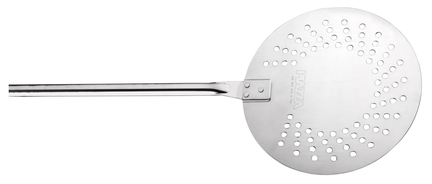 Retourneur de pizza perforé en acier inoxydable