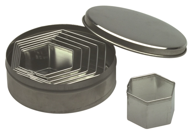 6tlg. Teigausstecher Set Sechseck