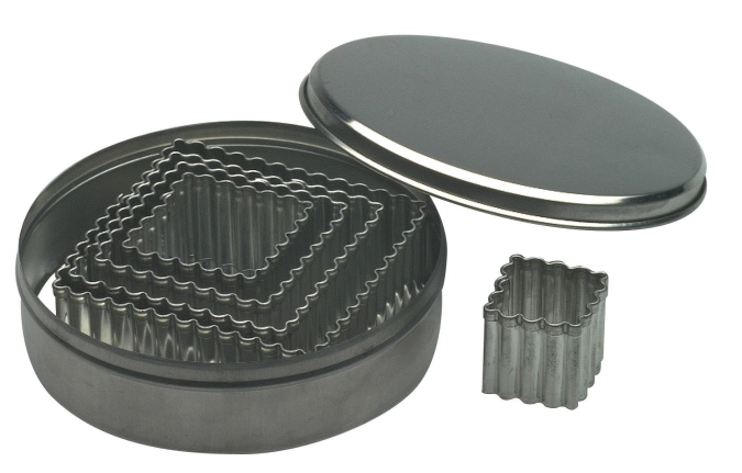 5tlg. Teigausstecher Set quadratisch gezackt