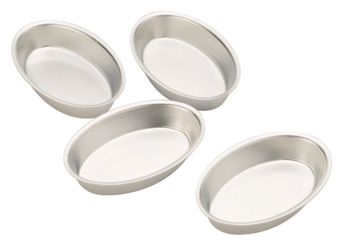 Set de 4 moules à pâtisserie D10x7x2cm