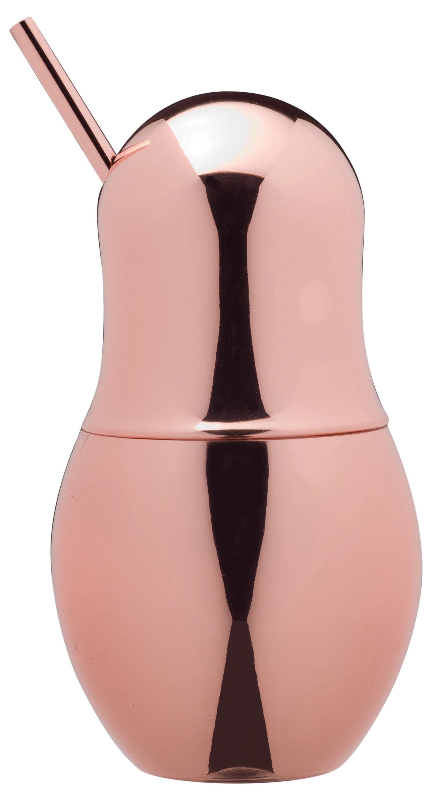 Cocktailbecher Kürbis Kupfer 0.35lt mit Trinkhalm