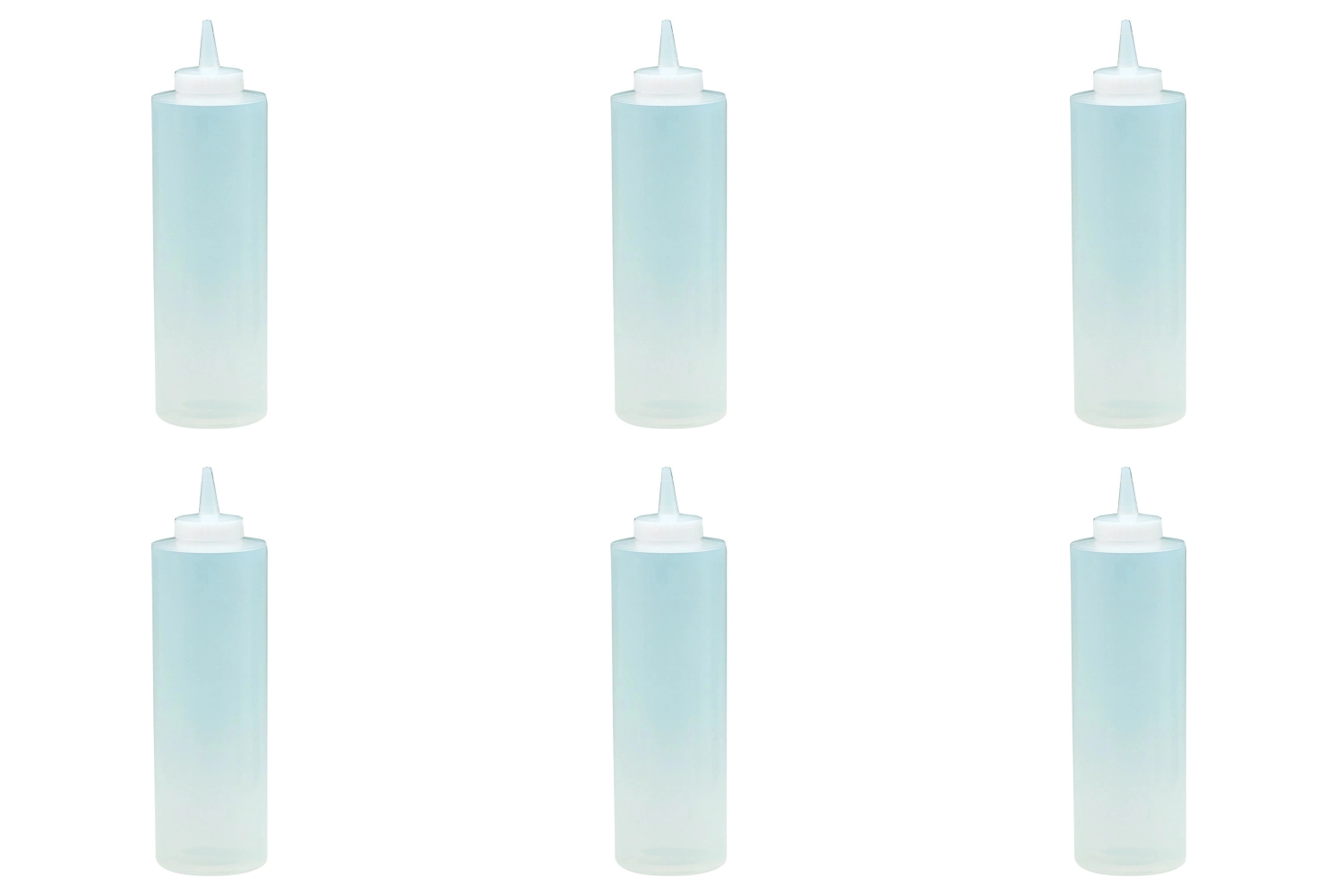 Lot de 6 distributeurs de sauces transparents 0.236lt Aligro