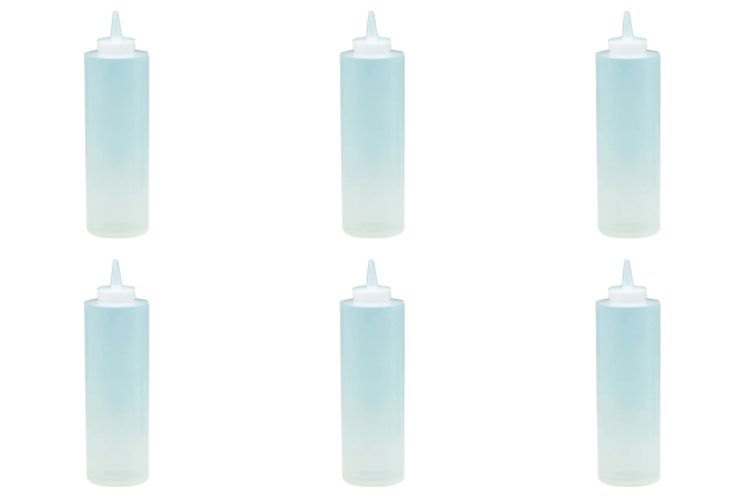 Lot de 6 distributeurs de sauces transparents 0.236lt Aligro