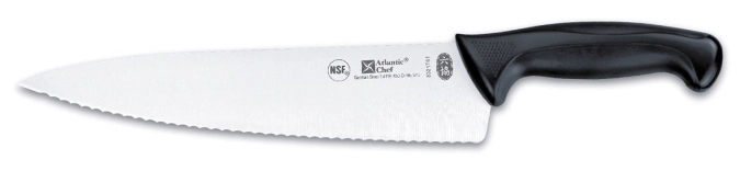Atlantic Chef Kochmesser mit Wellenschliff schwarz