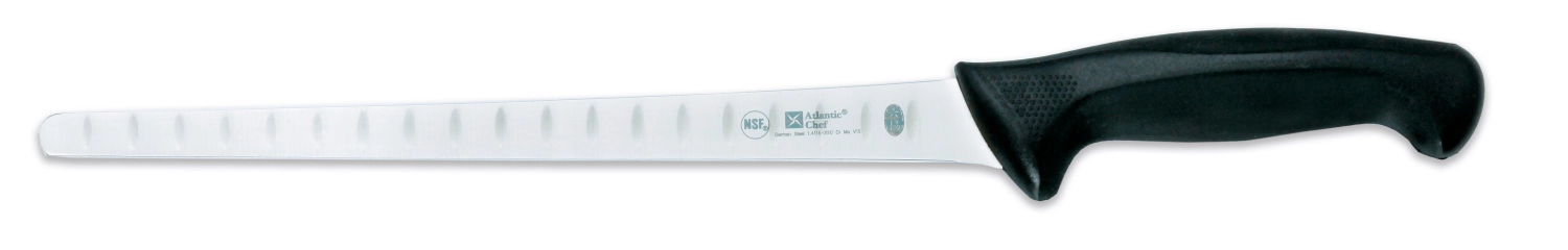 Atlantic Chef couteau à saumon à lame cannelée noir