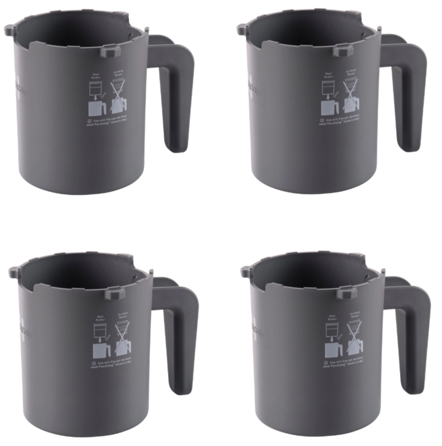 4er Set Schutzbecher für Edelstahl Pacossier Becher zu PJ4