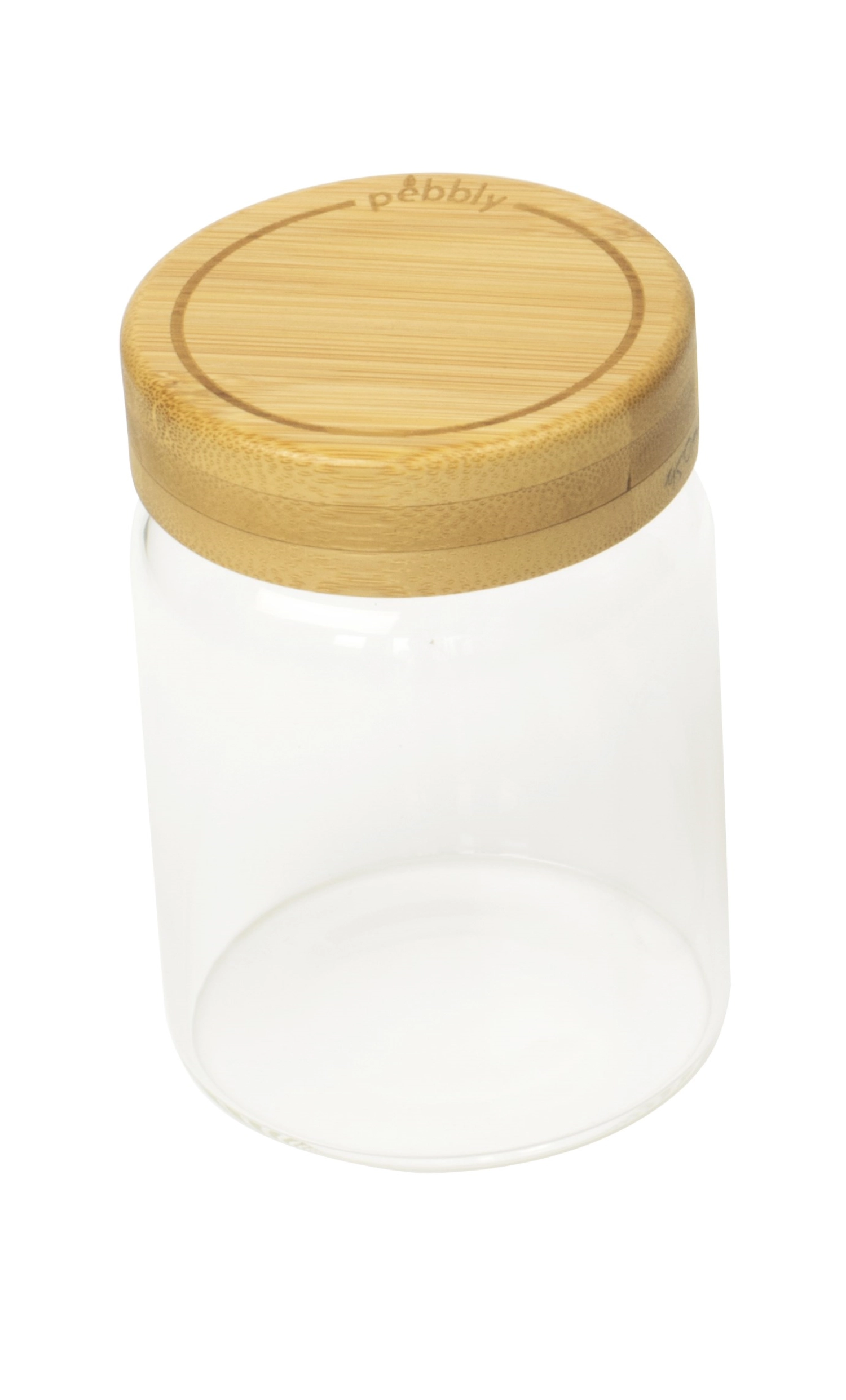 Pebbly bocal à provisions avec couvercle en bambou 450ml