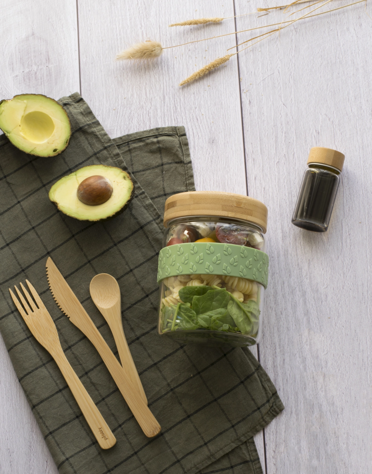 2x pebbly to-go verre à lunch et verre à sauce, 10x13cm