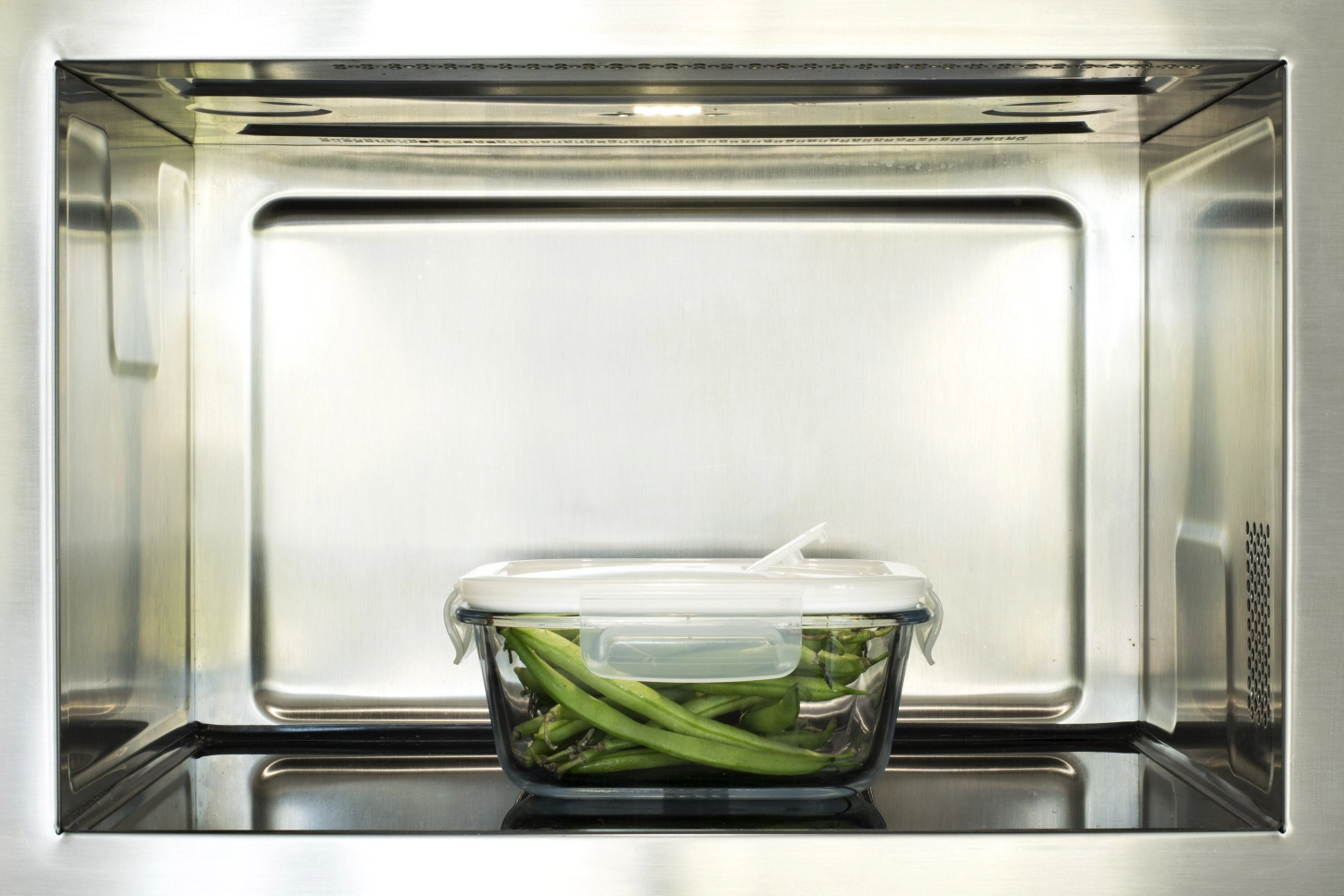 Pebbly boîte à provisions en verre avec valve, carrée 80cl