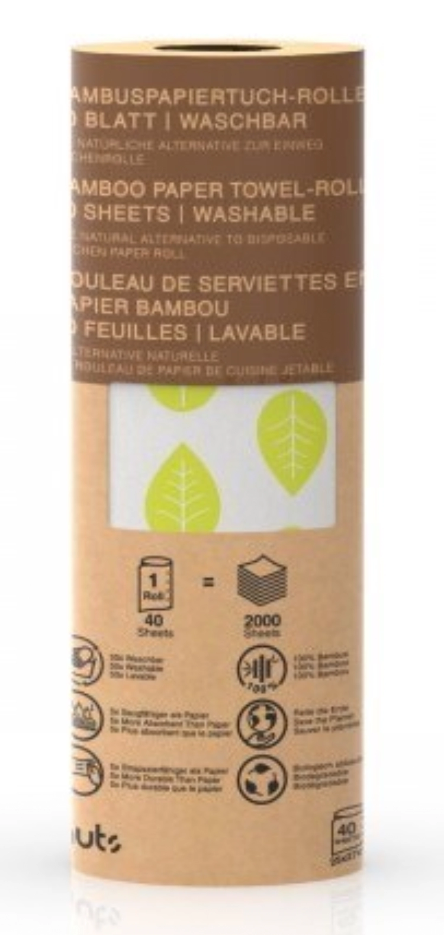 Rouleau de serviettes en papier, réutilisable