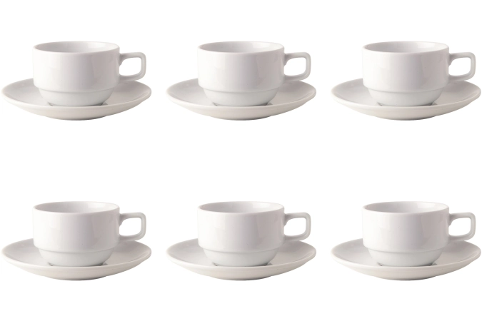 Lot de 6 soucoupes Uni 09 Combi Top CC