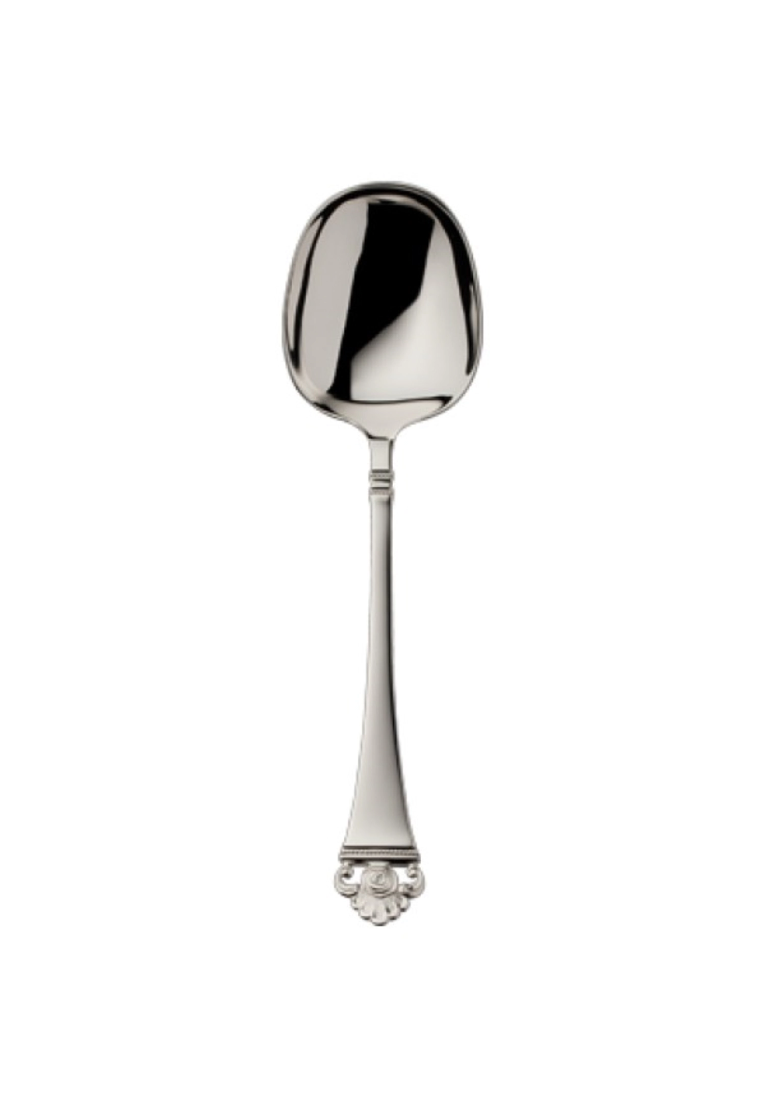 Motif rose or 925 Cuillère à compote/salade, Grande 21x2.7cm