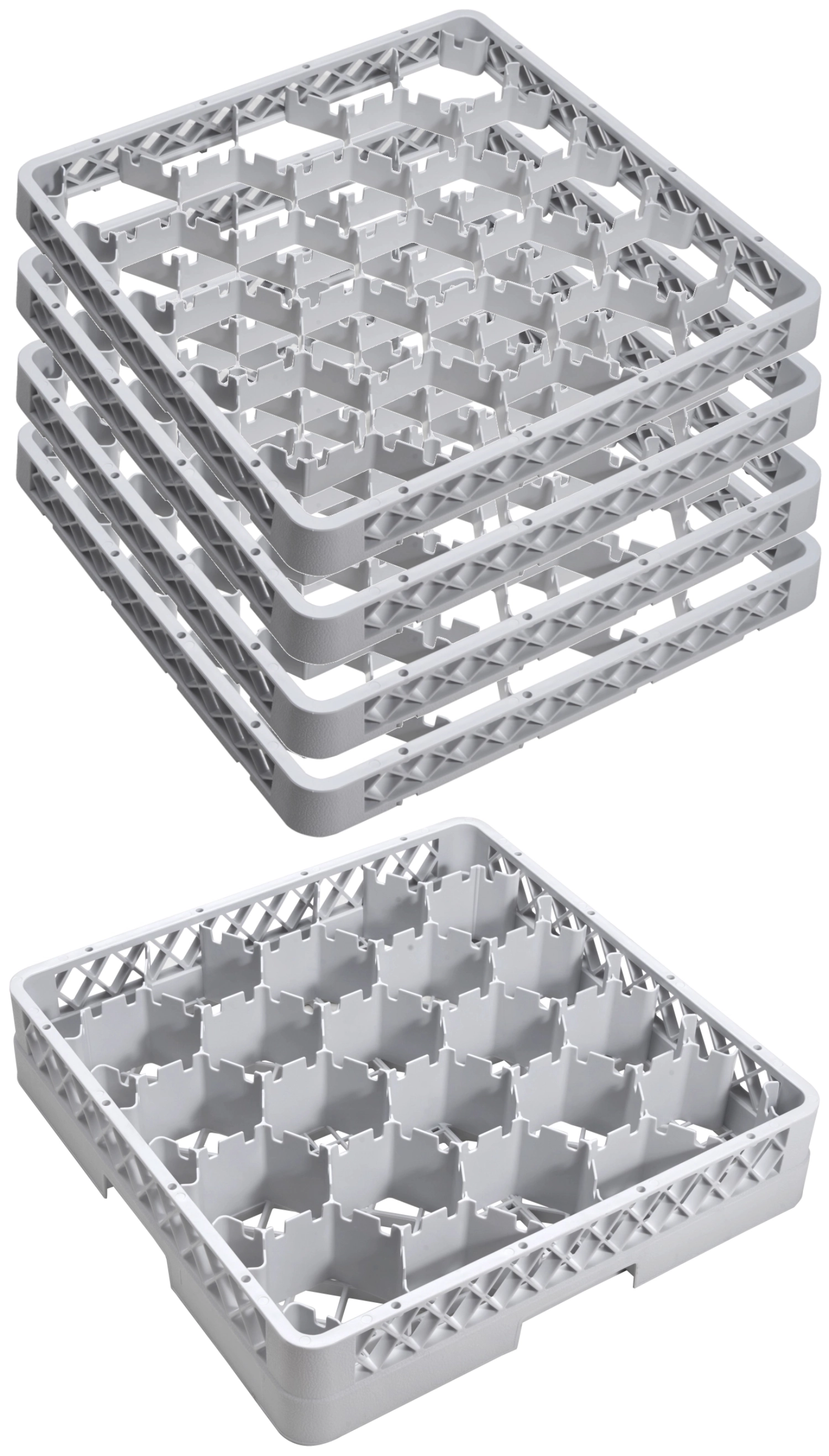 Gläser Spülkorb 20 Fächer 4 Aufsatz