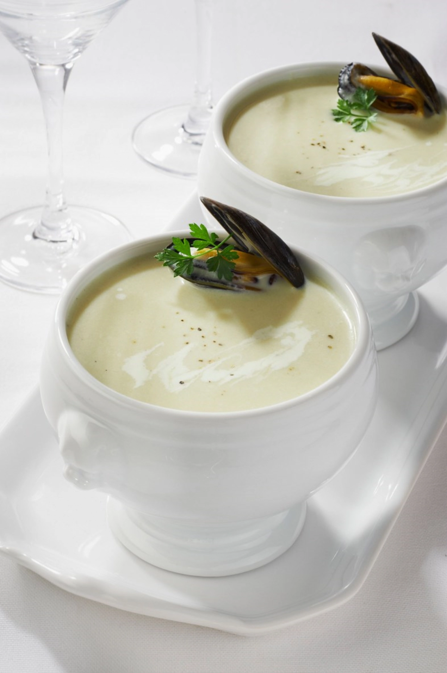 Tête de lion bol à soupe, ø 11 cm, 35 cl, blanc