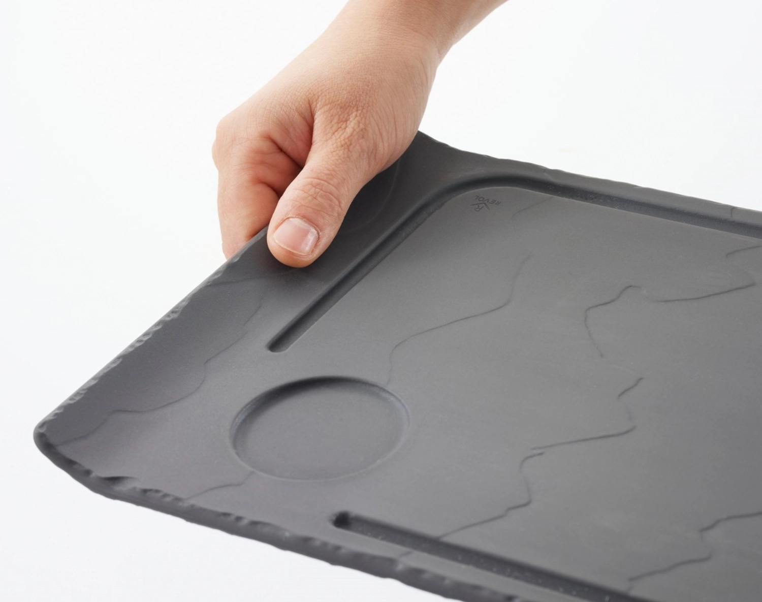 Basalt assiette steak bords releves