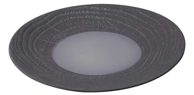 Assiette plate ronde, h : 2.6 cm, ø 26.5 cm, réglisse