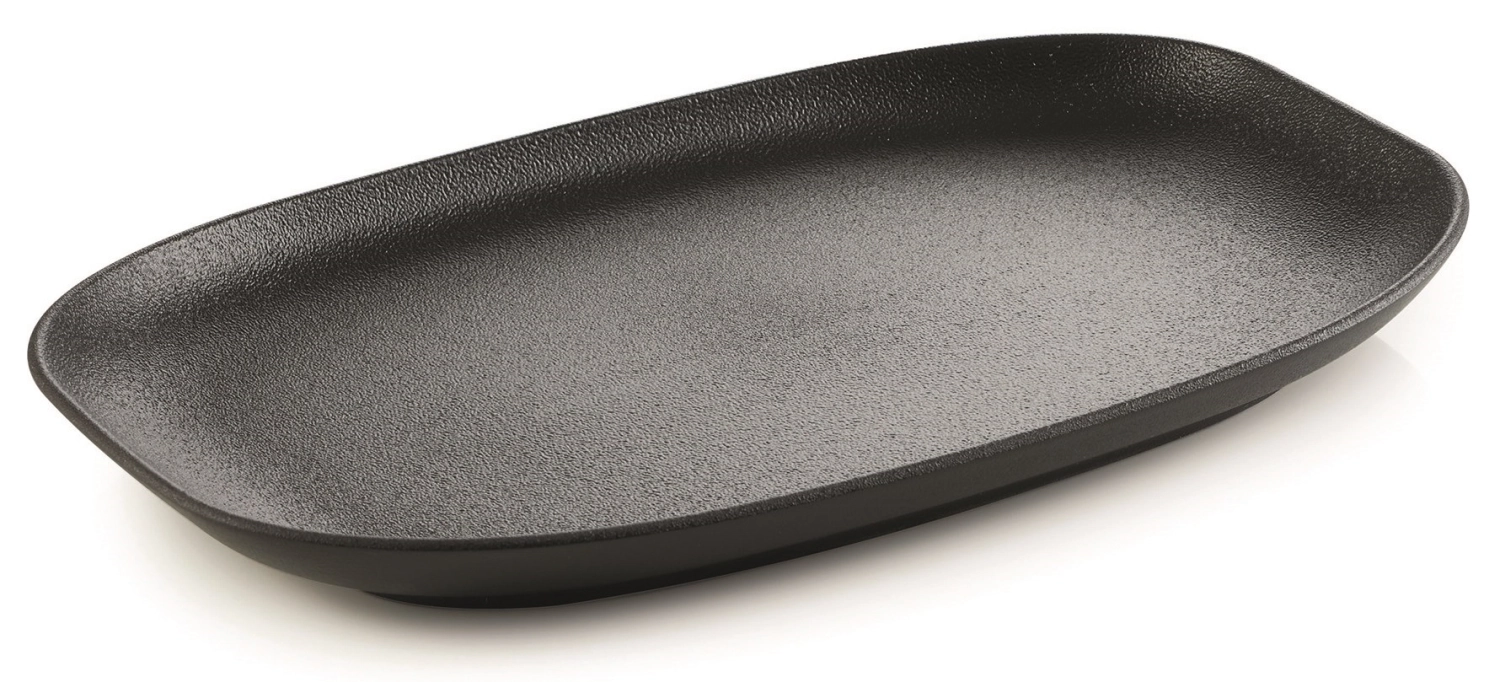 Assiette club, 29x17.8x2.9 cm, aspect fonte