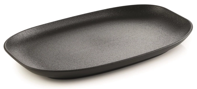 Assiette club, 29x17.8x2.9 cm, aspect fonte