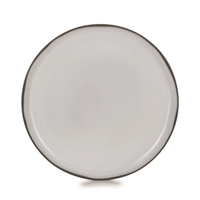 Caractère assiette plate, ø30cm, kumu. blanc