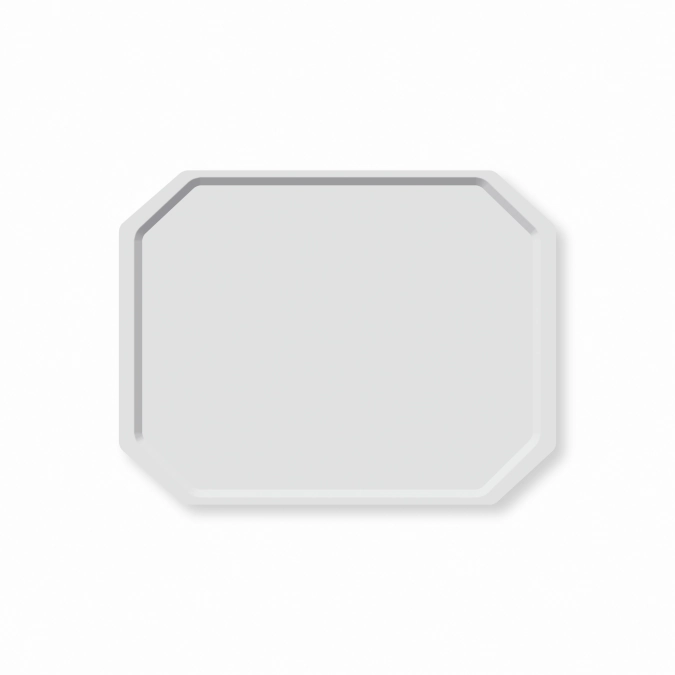 Tablett Octagon Polyclassic, Licht Grau 42,5x32cm