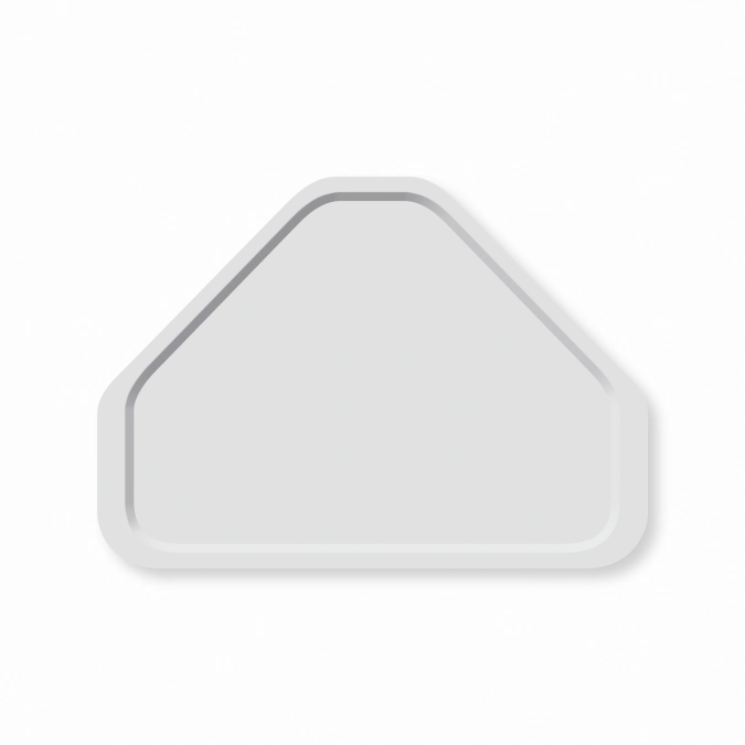 Tablett Trapeze Polyclassic Licht Grau 48x34cm