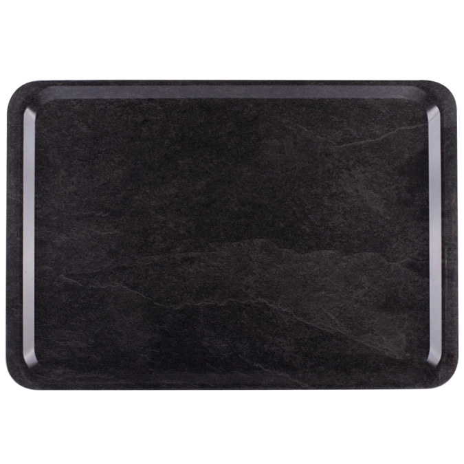 Tablett Euronorm Dark Marble rutschfest 53x37cm
