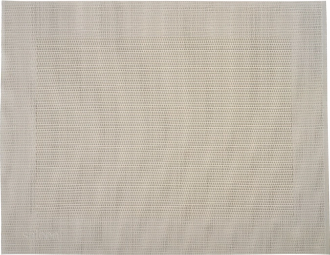 Set de table cadre, carré, blanc crème, 32x42cm