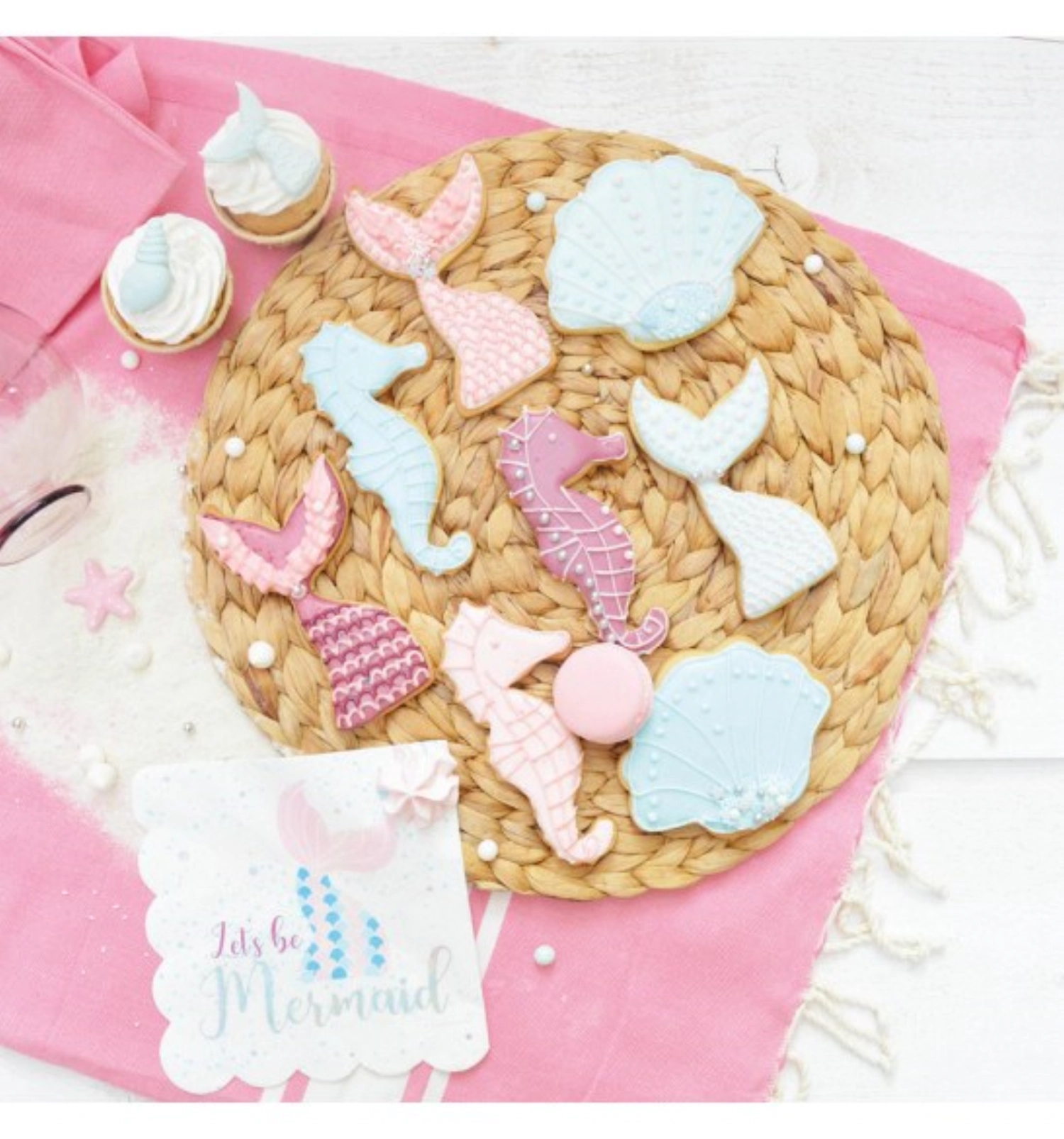 20er Set Papierservietten Meerjungfrau