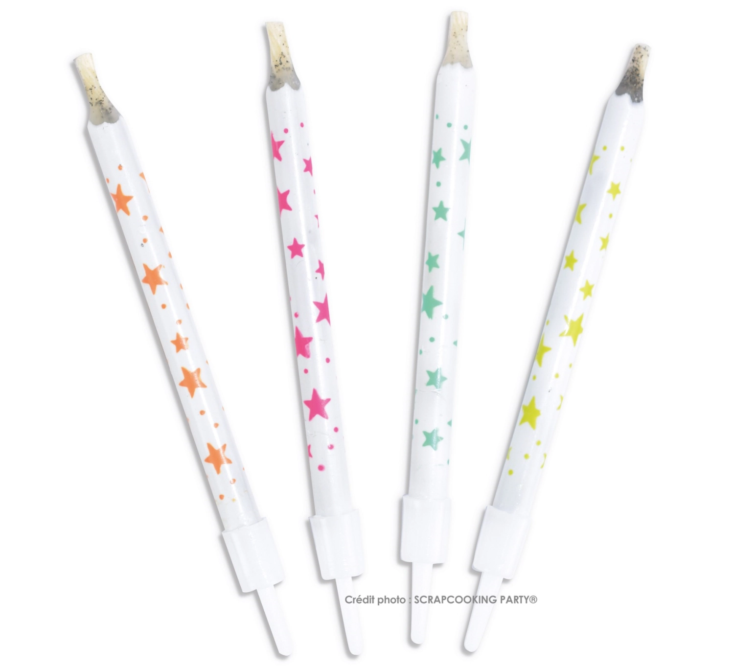 12pcs bougies étoiles