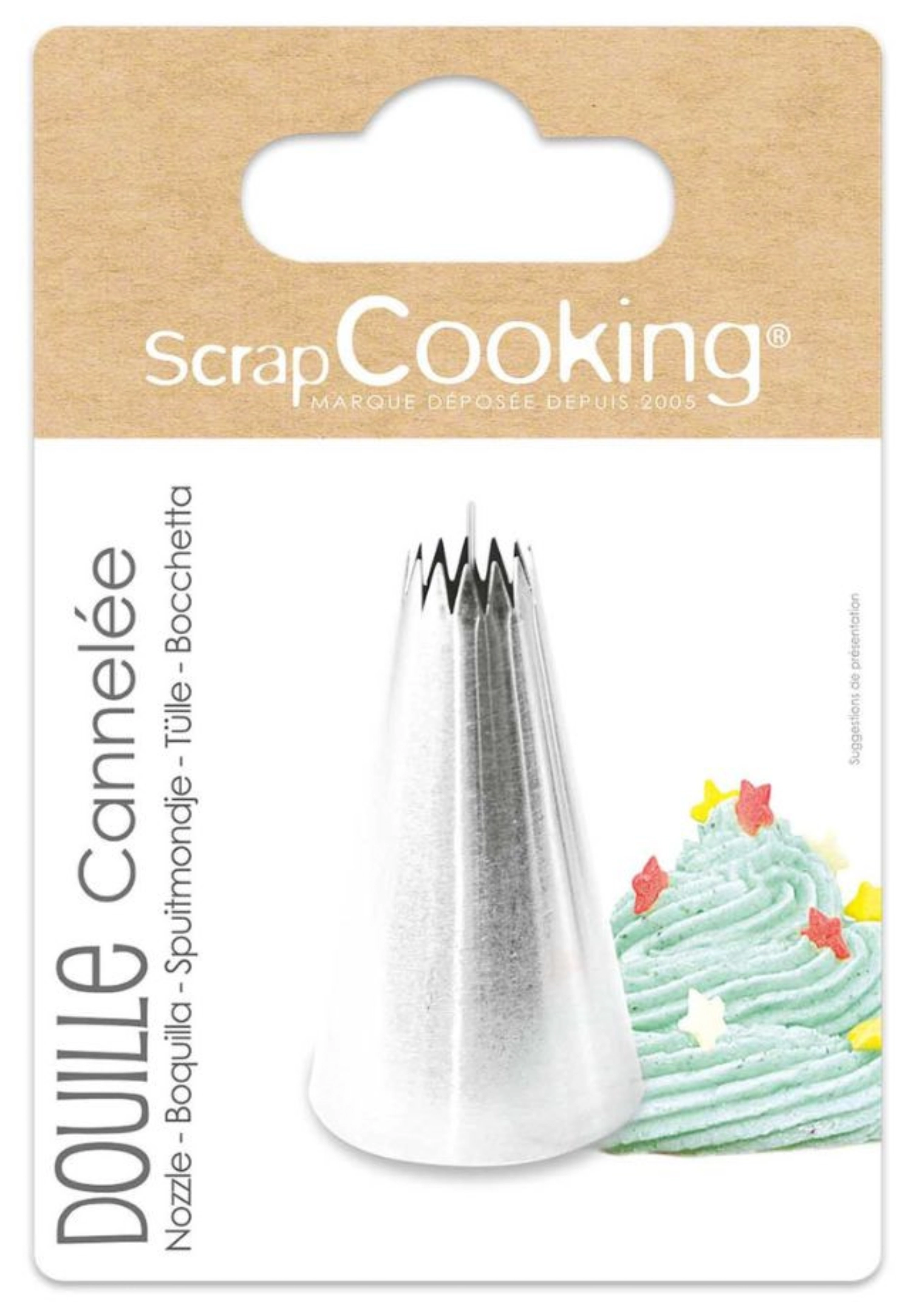 Douille cannelée en inox