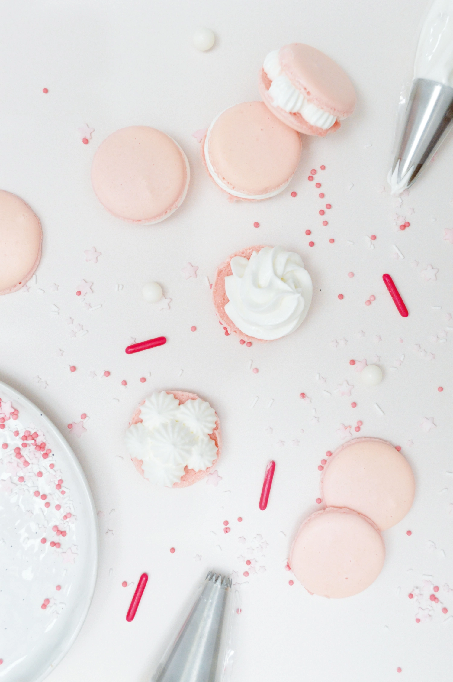 Set de 3 douilles en acier inoxydable macarons