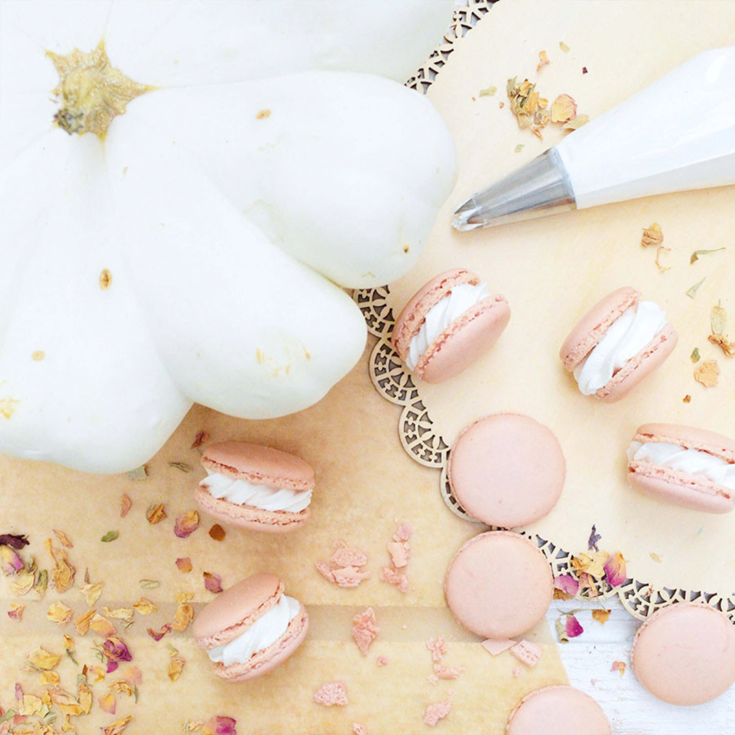 Set de 3 douilles en acier inoxydable macarons