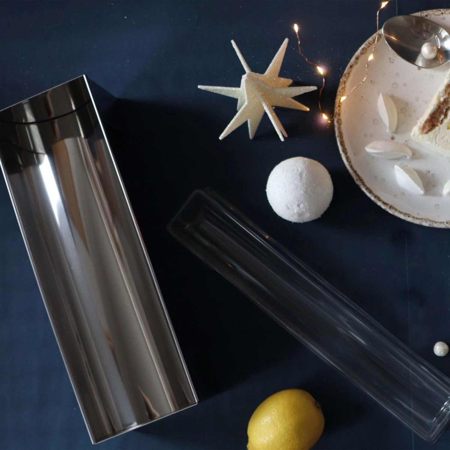 Moule en inox avec fond amovible 30x8.2x6.5cm