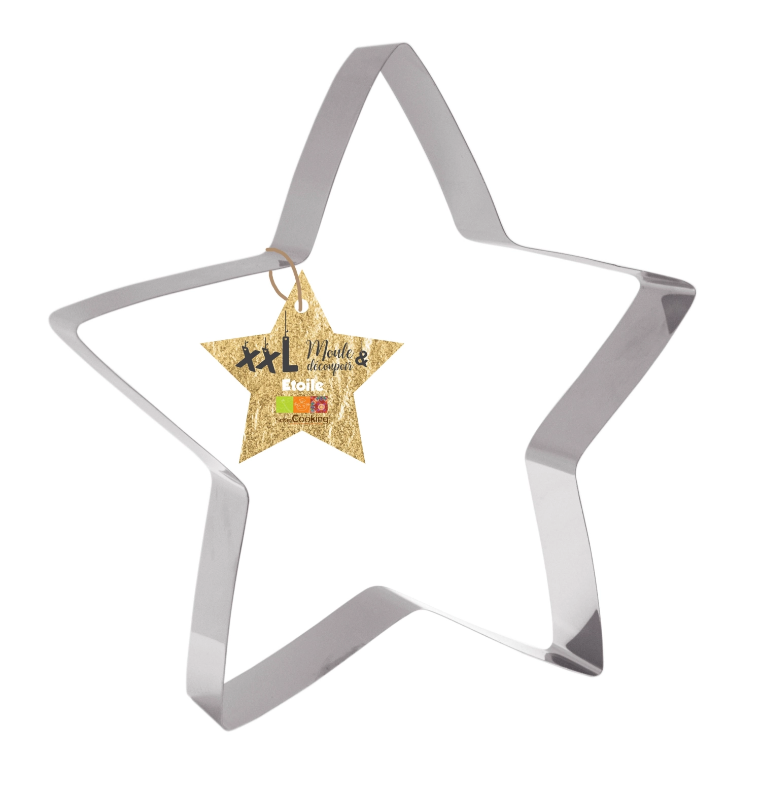 Emporte-pièce en inox xxl étoile 31x32cm