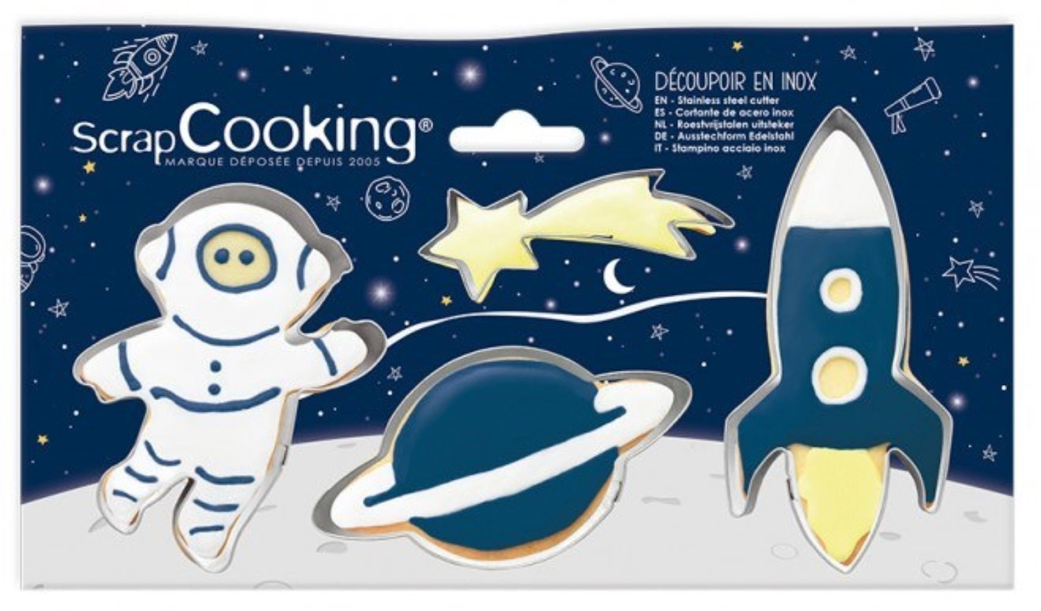 Set de 4 emporte-pièces space