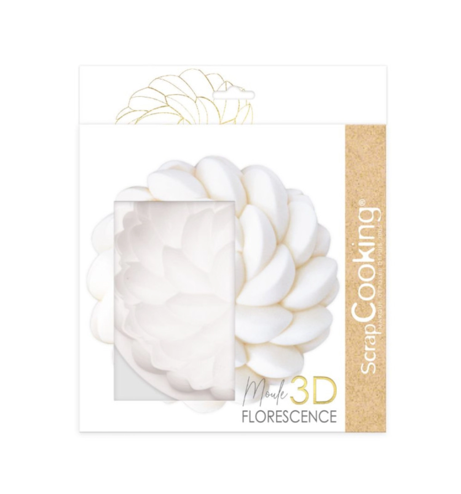 Moule 3d silicone fleur de saint honoré d18cm